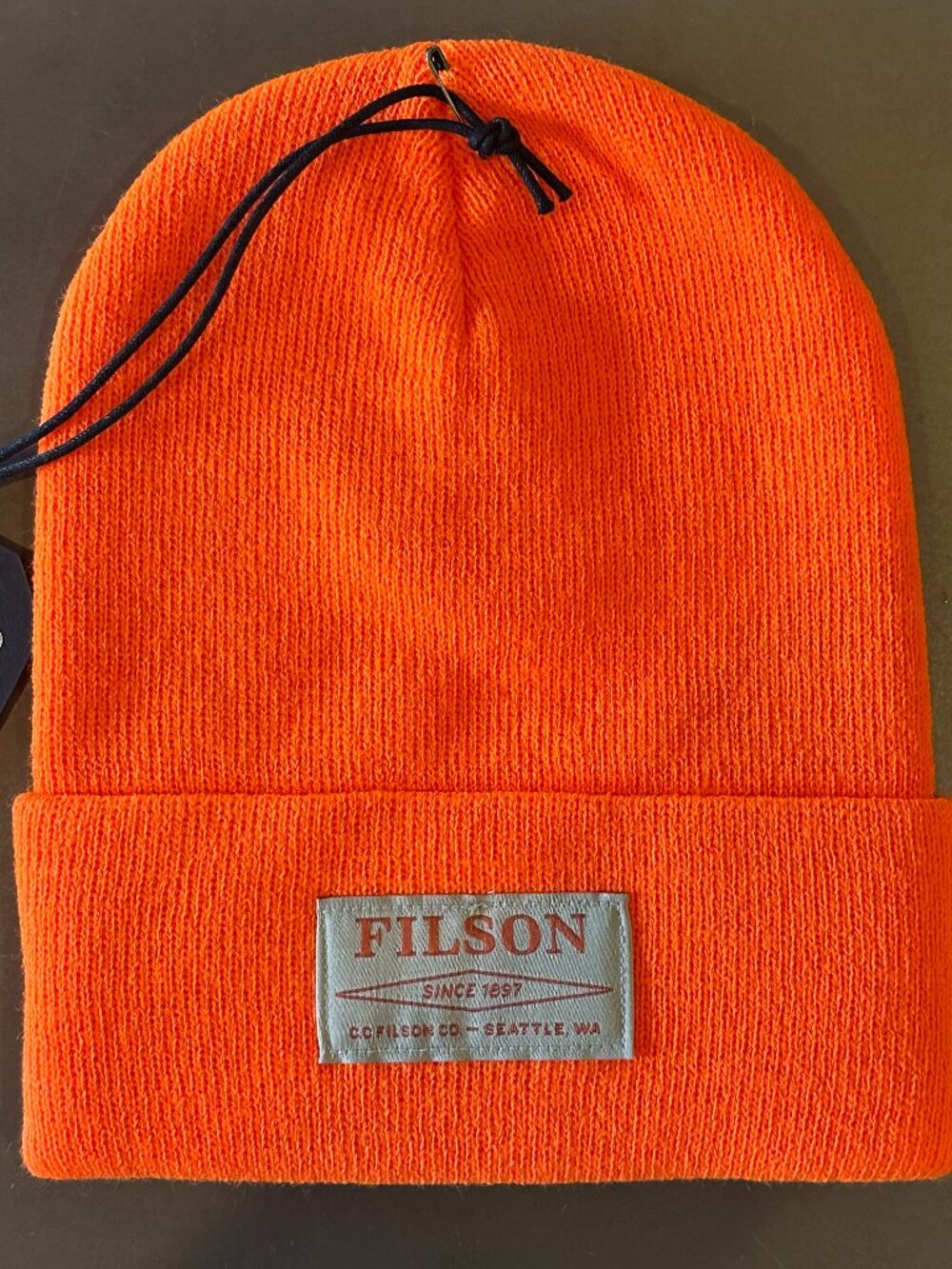 Filson Ballard Watch Cap - Beanie, Blaze Orange, Made in USA, NWT